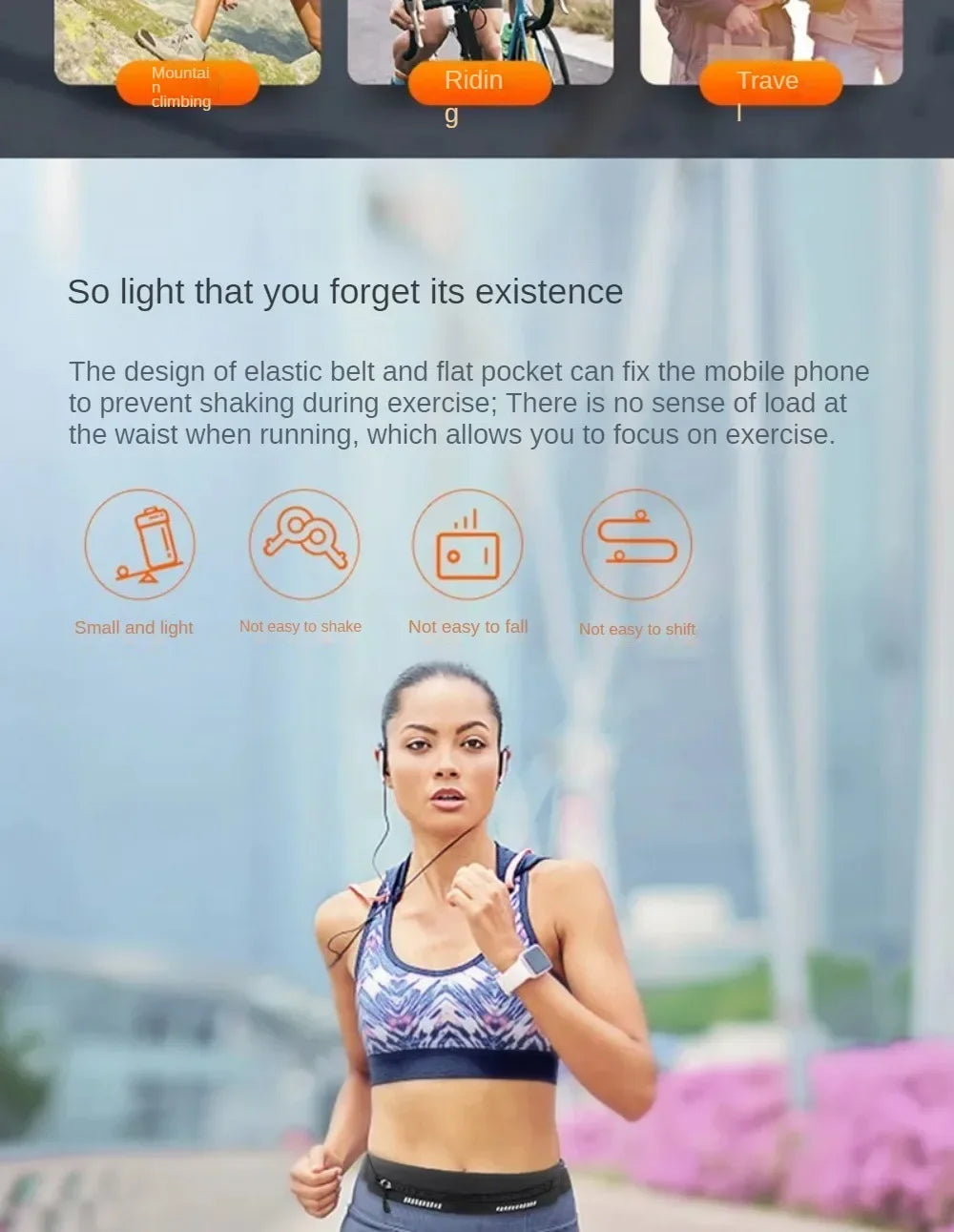 Men Women Waistbag Marathon Running Outdoor Riding Fitness Waterproof Phone Sport Male Female Belt Waist Bags  Sport Accessories