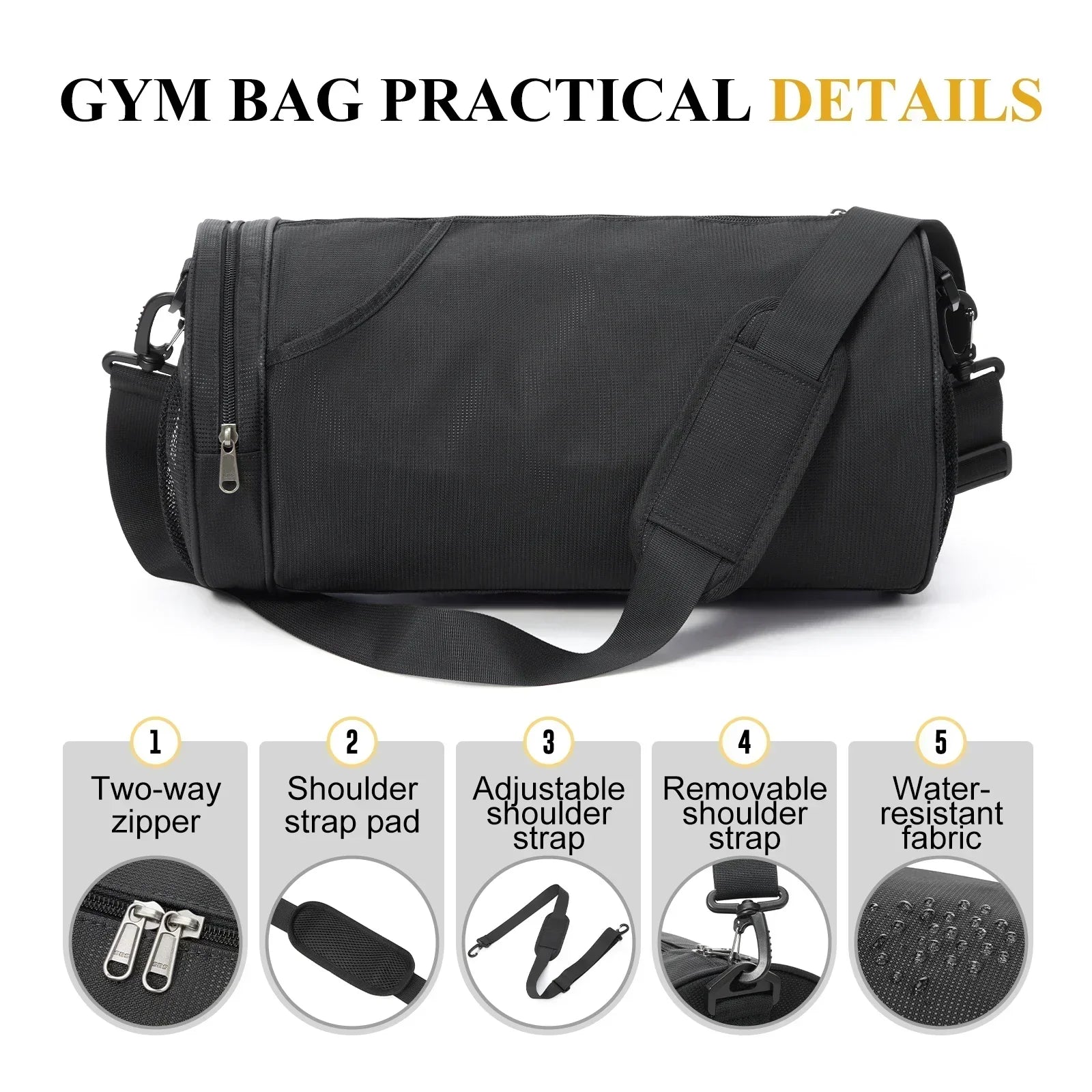 Sports Bag for Women and Men - Gym Bag for Travel, Training Fitness Bag Duffel Bag Tennis Luggage Weekender Bags