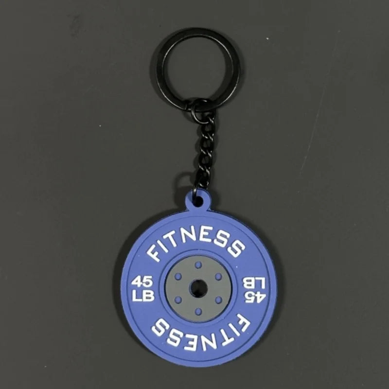 2025 New Barbell Keychain DlY Silicone Dumbbell Keychain Gym Gifts for Gym Lovers Fitness Trainer Gift Backpack Car Key Pendant