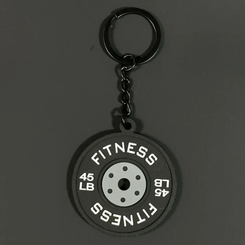 2025 New Barbell Keychain DlY Silicone Dumbbell Keychain Gym Gifts for Gym Lovers Fitness Trainer Gift Backpack Car Key Pendant