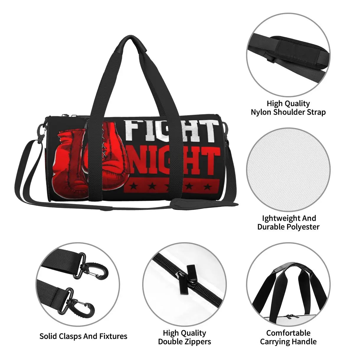 Boxing Kickboxing Sports Bags Training Gym Bag Gym Accessories Novelty Handbags Men's Custom Portable Fitness Bag