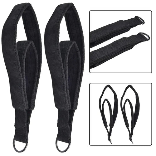 2PCS Pilates Double Loop Straps For Reformer Feet Fitness D-Ring Straps Handle Yoga Exercise Accessories For Home Gym Workout