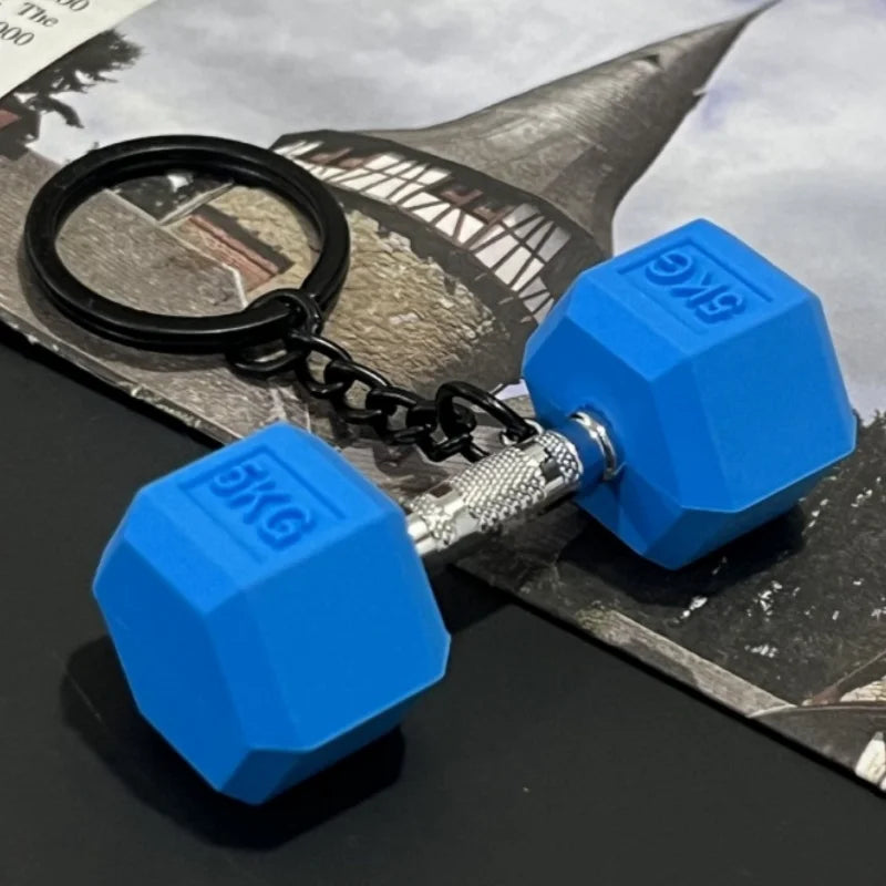 2025 New Barbell Keychain DlY Silicone Dumbbell Keychain Gym Gifts for Gym Lovers Fitness Trainer Gift Backpack Car Key Pendant